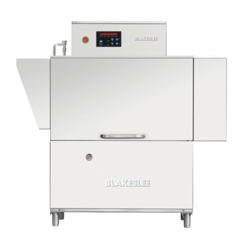Lave-vaisselle à convoyeur haute température Blakeslee RC64 de 63 pouces, 340 casiers/heure