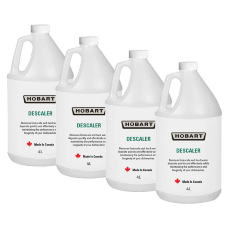 Hobart Détartrant et Dégraissant Professionnel - Lot de 4 Bidons de 4 Litres