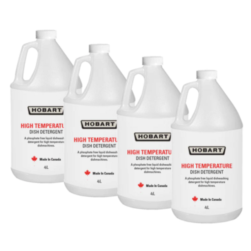 Détergent pour lave-vaisselle liquide haute température Hobart - Caisse de 4 x 4 L (HOBART-HIGH-TEMP)