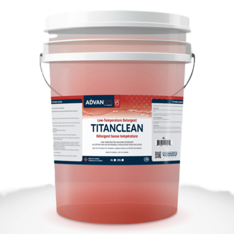 Détergent de lavage de vaisselle basse température Hobart TITANCLEAN-2 20L en vrac