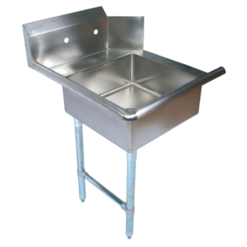 Omcan 28480 Meuble lave-vaisselle commercial de 66 cm à gauche avec évier