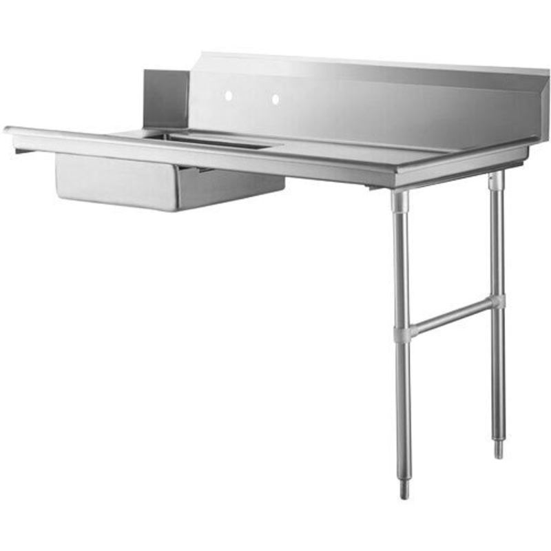 Omcan 28487 Table de Récéption Sale à Droite en Acier Inoxydable de 60 Pouces avec Évier Intégré