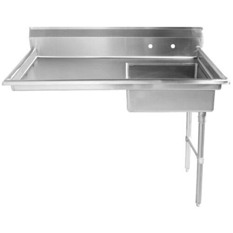 Table de lavage sous comptoir Omcan 40190 de 50 pouces, d'orientation droite-gauche, avec évier de pré-rinçage