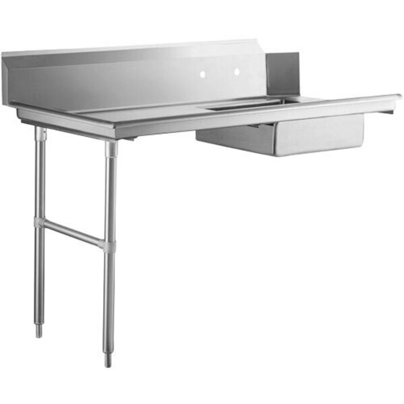 Omcan 47748 Table de plonge en acier inoxydable de 72 po côté gauche