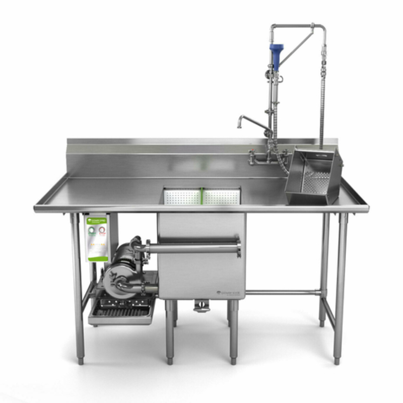 Power Soak PPU2B-66L-208-3 66-Inch Commercial Power Prep Wash Sink (208V, 3-Phase)
