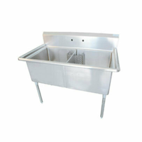 EFI SI818-2N Stainless Steel Two-Bay Prep Sink - 41"