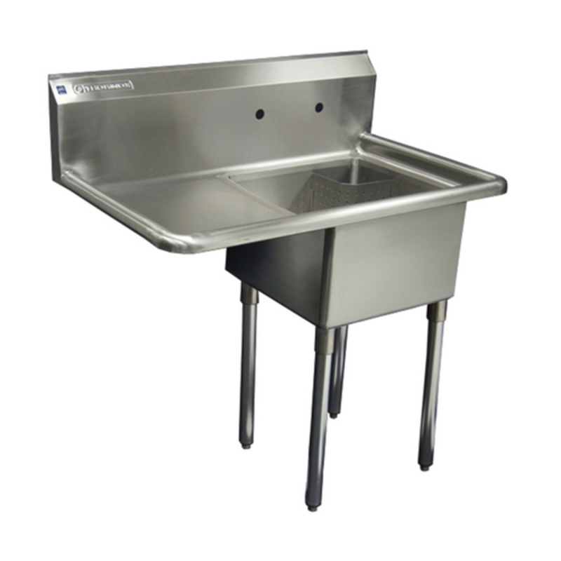 Thorinox TSS-1821-L18 Commercial One-Compartment Sink with 18-Inch Left Drainboard