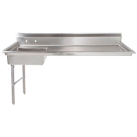 Omcan 40191 62-Inch Left-Side Undercounter Soiled Dishtable with Pre-Rinse Sink