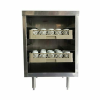 EFI TDR2024 Stainless Steel Open-Front Dish Rack Cabinet - 24 x 20 Inches