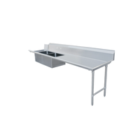 Omcan 48490 96-Inch Right-to-Left Straight Soiled Dish Table with Twin Sinks
